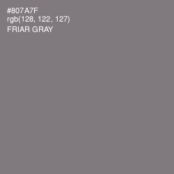 #807A7F - Friar Gray Color Image